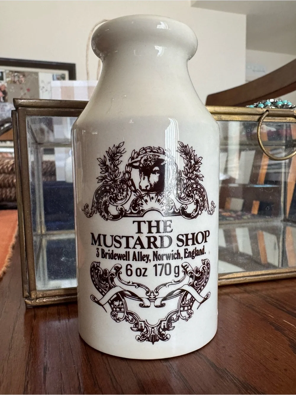 Colman's The Mustard Shop Stoneware Bottle Lord Nelson Pottery Empty Advertising